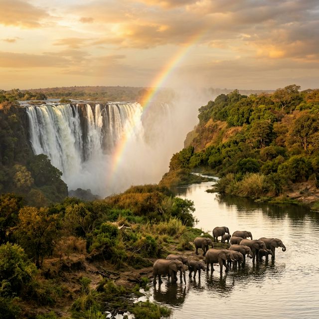 维多利亚瀑布 + 乔贝